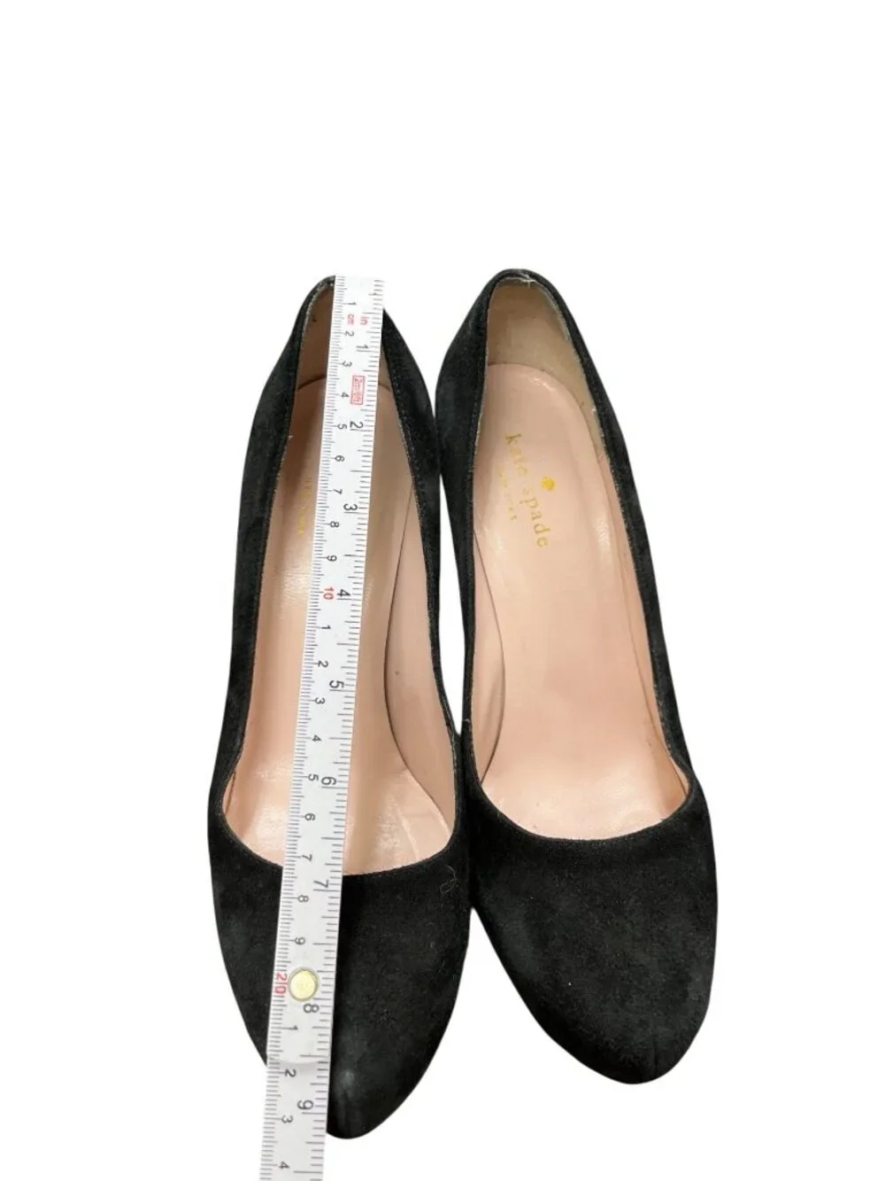 Kate Spade wms Italy made black leather suede 4.5
